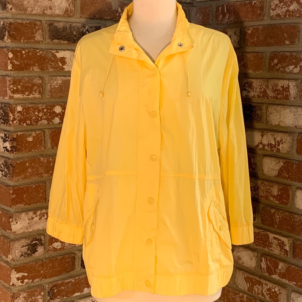 NWOT Chico's 3 (Sz16) Yellow Windbreaker Jacket